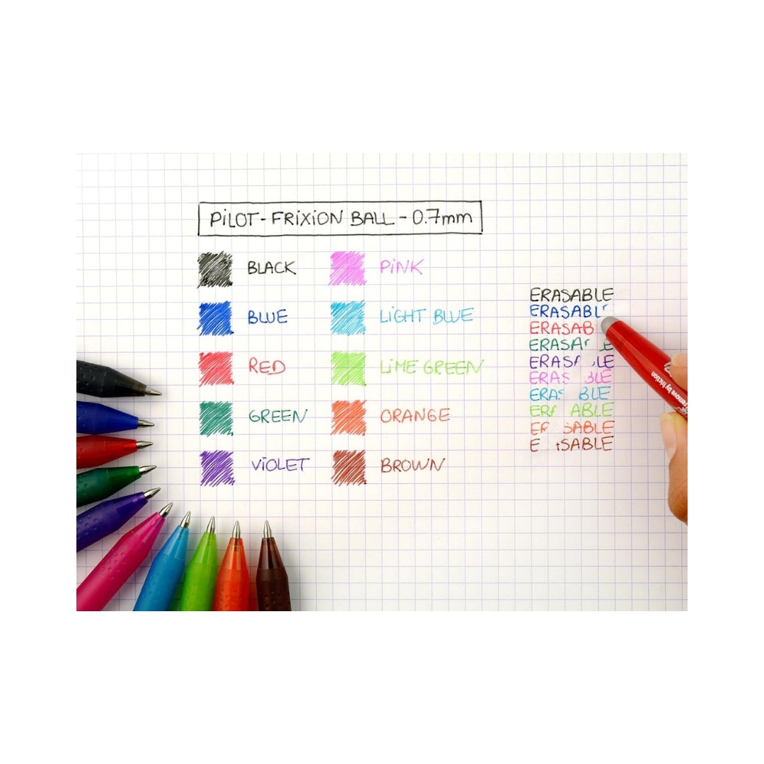 Bolígrafo Pilot Tinta Borrable Frixion Rosado x3