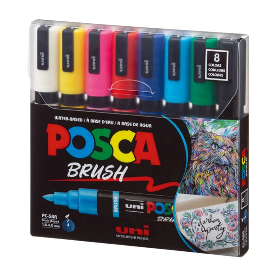 Set Marcadores Posca Punta 5BR X 8 Brush
