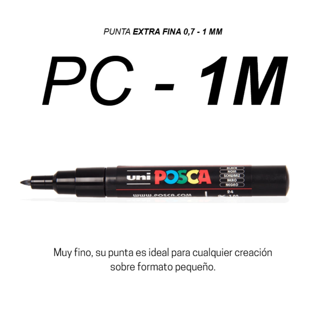 Set Marcadores Posca Punta 1M X 8 Básico