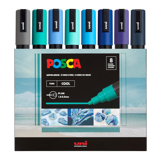 Set Marcadores Posca Punta 5M X 8 Cool