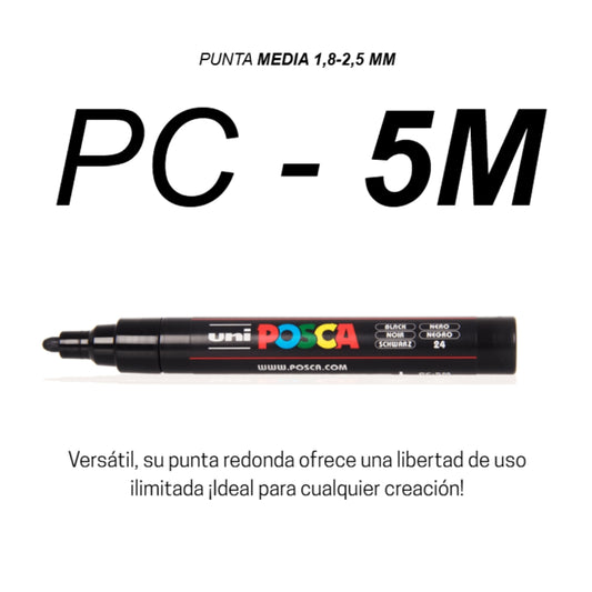 Set Marcadores Posca Punta 5M X 8 Metálicos