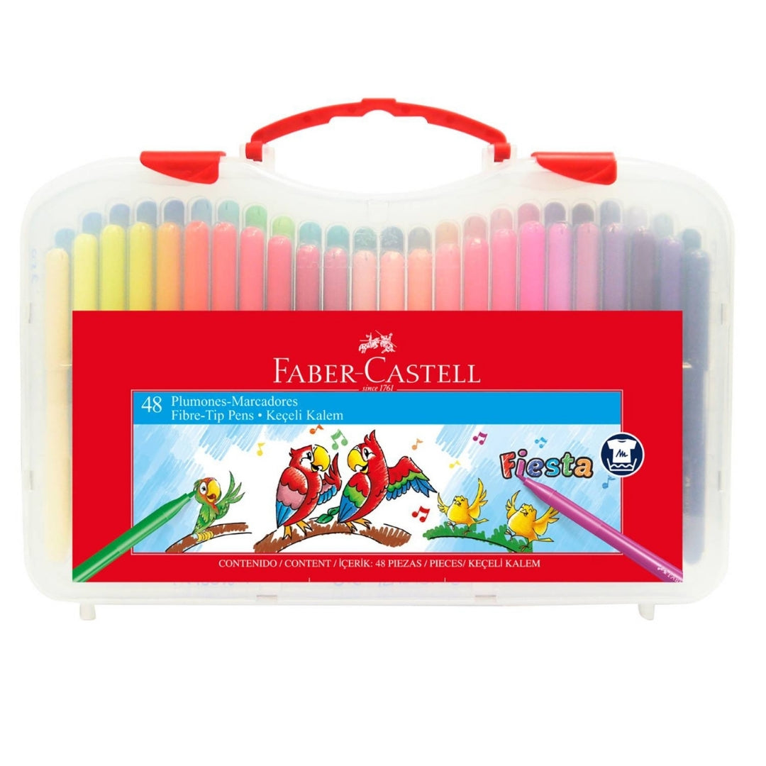 Plumones Fiesta estuche con zipper x 30 colores – Faber-Castell Perú
