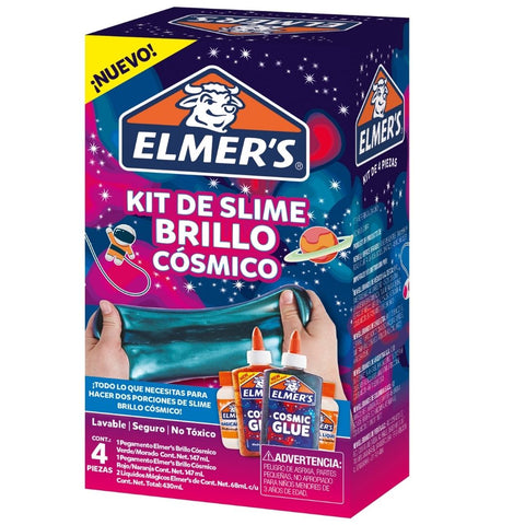 Kit Para Hacer Slime Brillo Cósmico Elmer's 4 Piezas