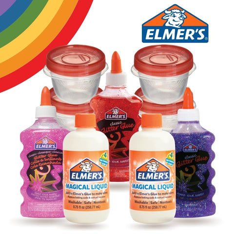 Pack Para Hacer Slime Rainbow Elmer's 9 Piezas