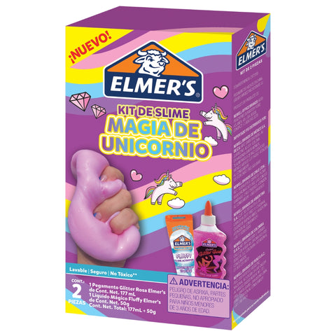 Mini Kit Slime Unicornio Mágico Elmer's 2 Piezas