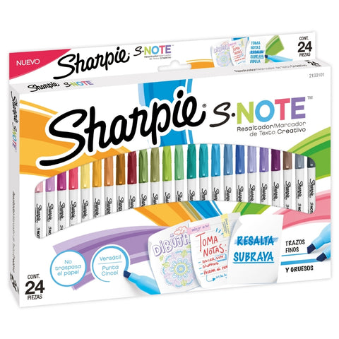 Marcador Sharpie S-Note x 24 Pastel