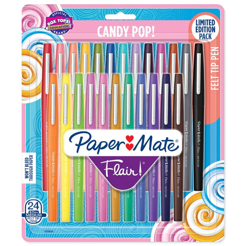 Marcadores Paper Mate Flair Candy Pop x 24 Punta Media