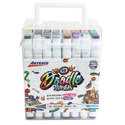 Marcadores A Base De Alcohol Artesco Doodle Markers X 48