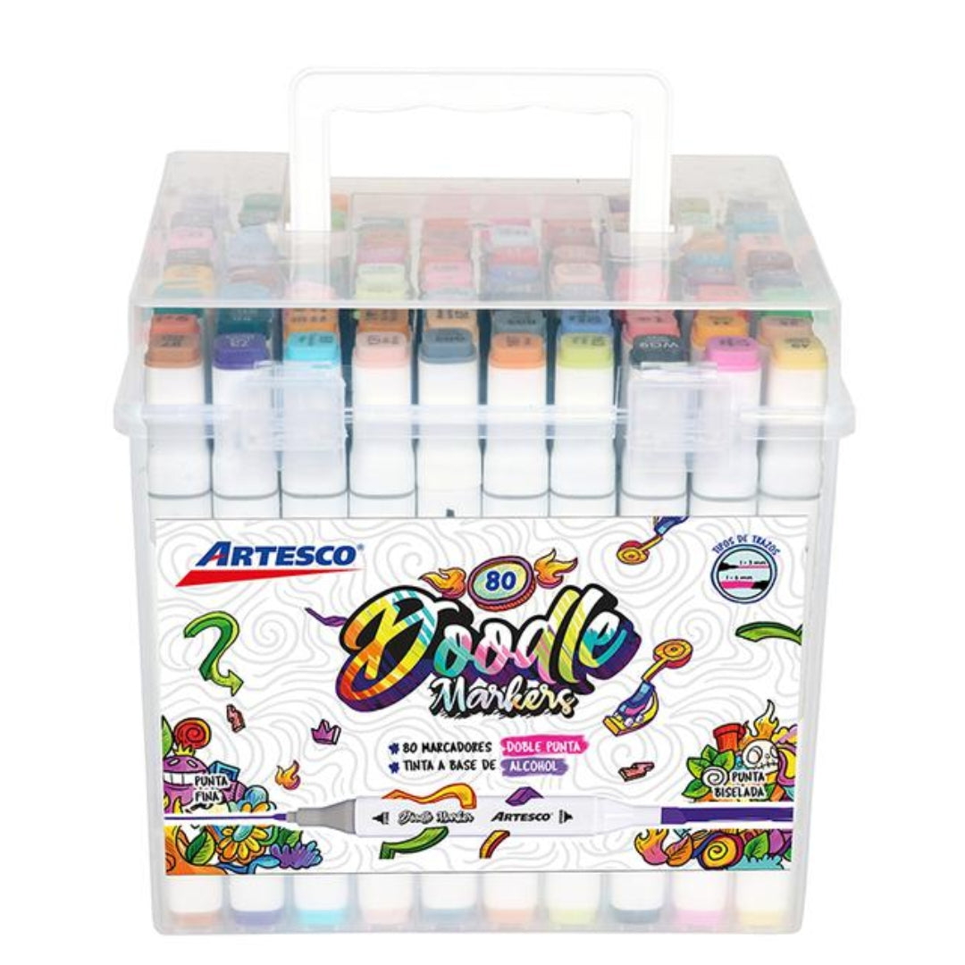 Marcadores A Base De Alcohol Artesco Doodle Markers X 80