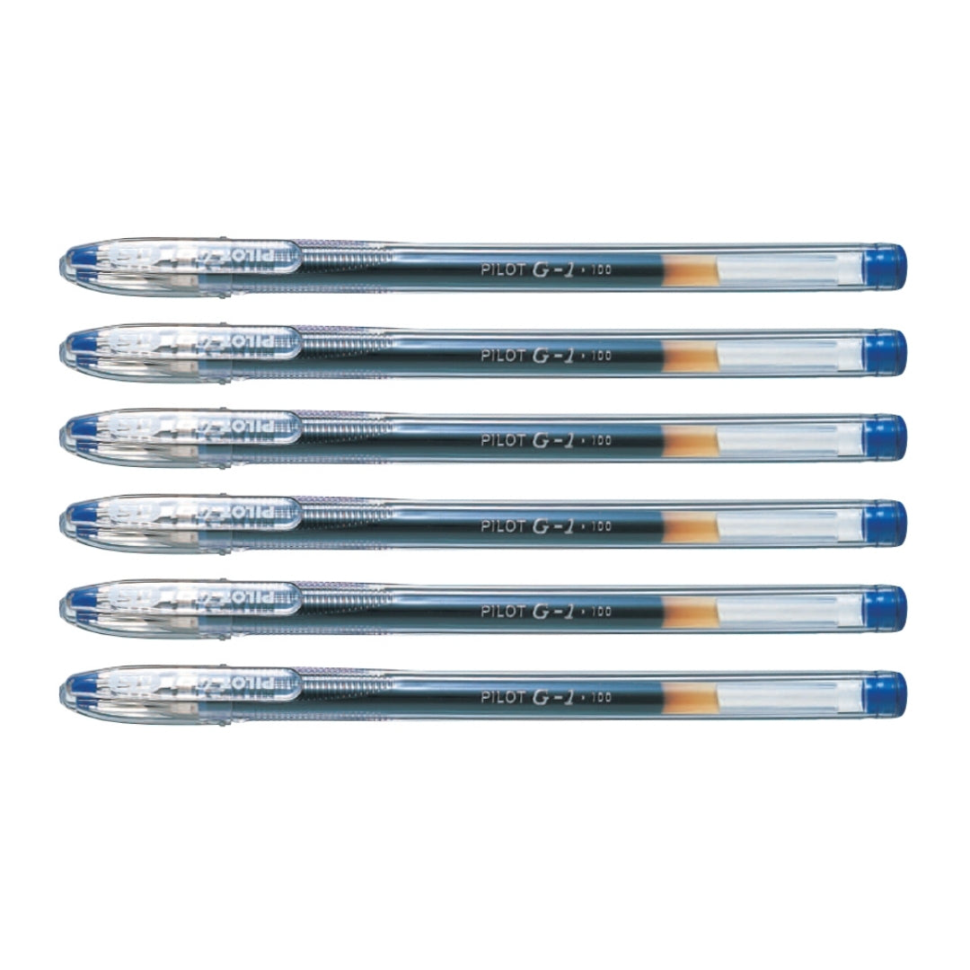 Bolígrafo Pilot Tinta Gel G-1 Azul x6