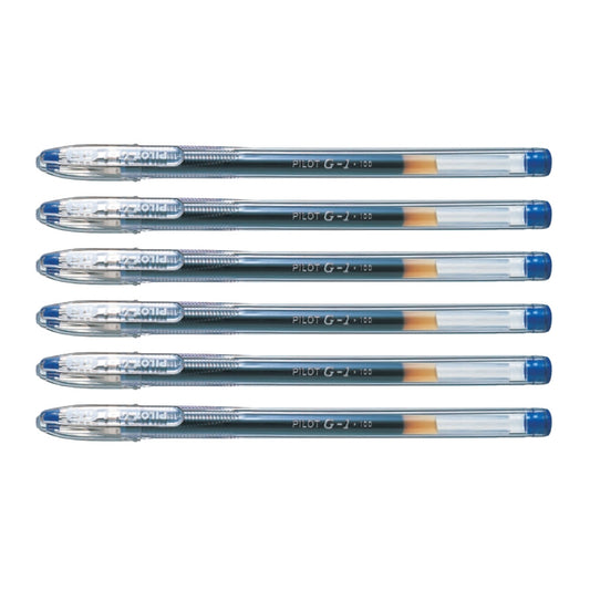 Bolígrafo Pilot Tinta Gel G-1 Azul x6