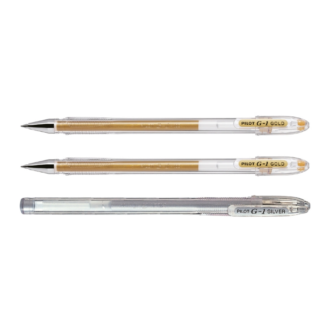 Bolígrafo Pilot Tinta Gel G-1 Metálico x3