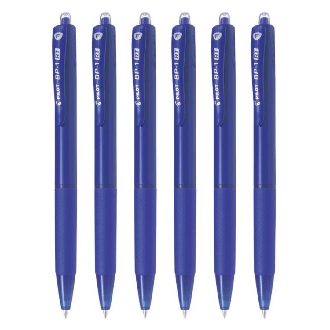 Bolígrafo Pilot Tinta Seca BP-1RT Azul x6
