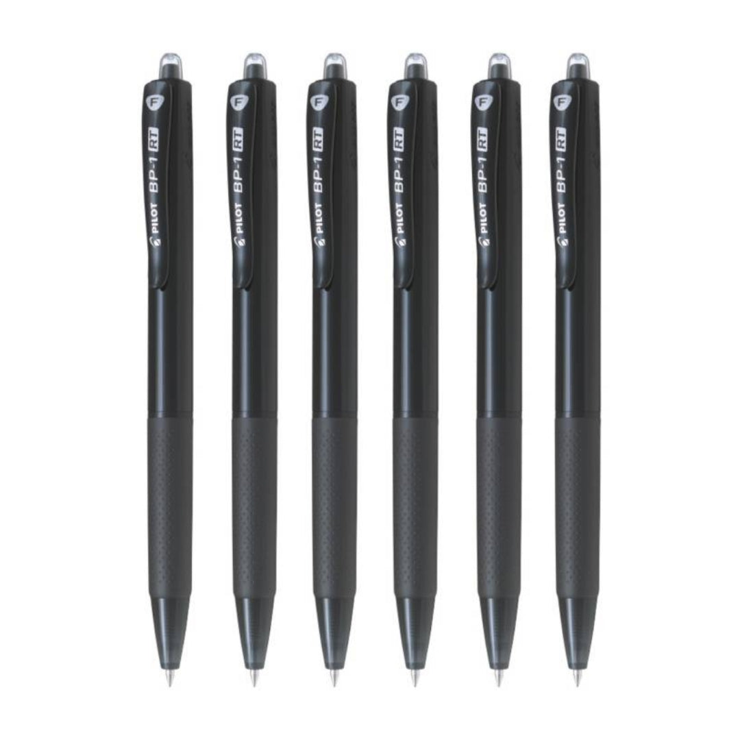 Bolígrafo Pilot Tinta Seca BP-1RT Negro x6