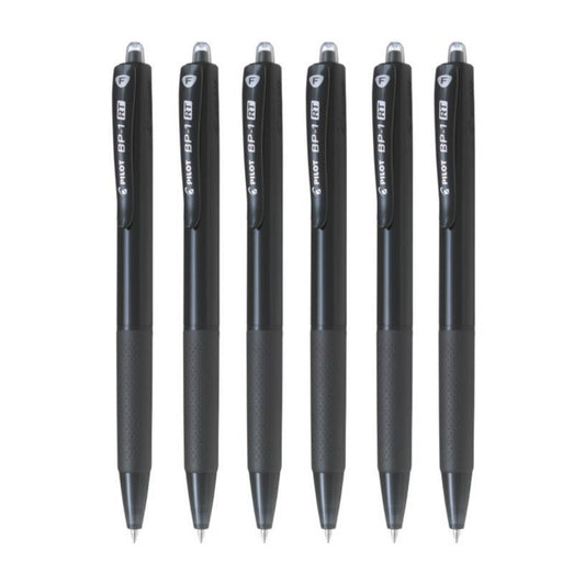 Bolígrafo Pilot Tinta Seca BP-1RT Negro x6