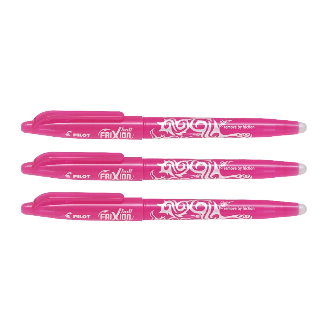 Bolígrafo Pilot Tinta Borrable Frixion Rosado x3