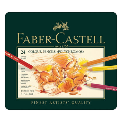 Colores Polychromos x 24 Faber Castell Estuche Metal