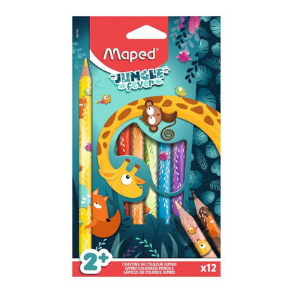 Lápices de Colores Jumbo Maped Jungle x 12