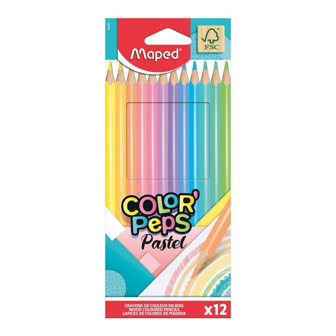Lápices de Colores Pastel Maped x 12