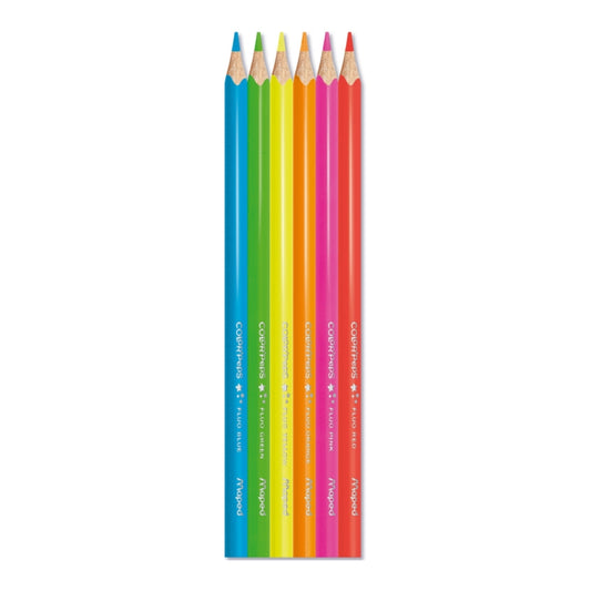 Lápices de Colores Fluorescentes Maped Color'Peps x 6