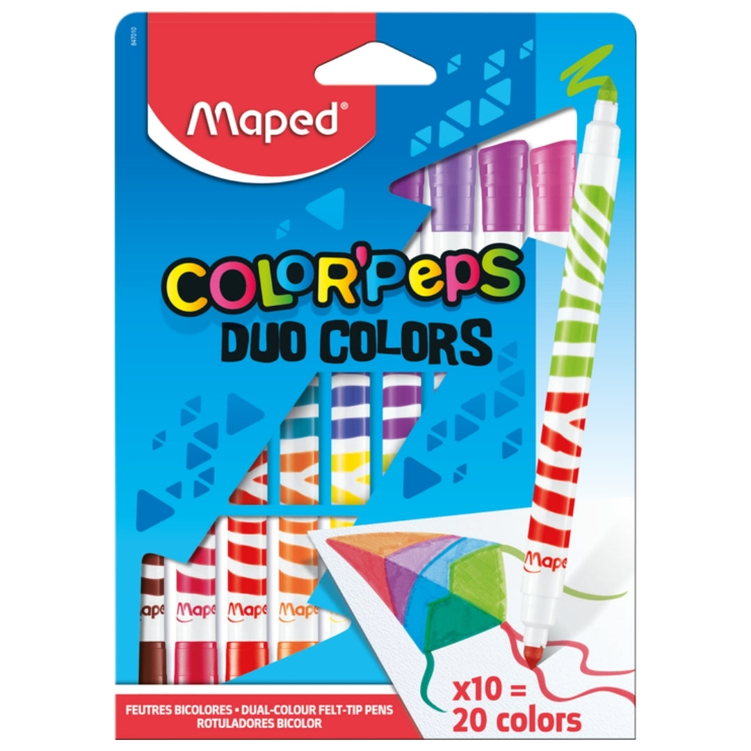 Plumones Maped Color'Peps Duo x 10 / 20 Colores