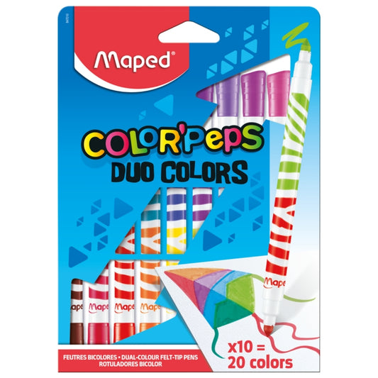 Plumones Maped Color'Peps Duo x 10 / 20 Colores