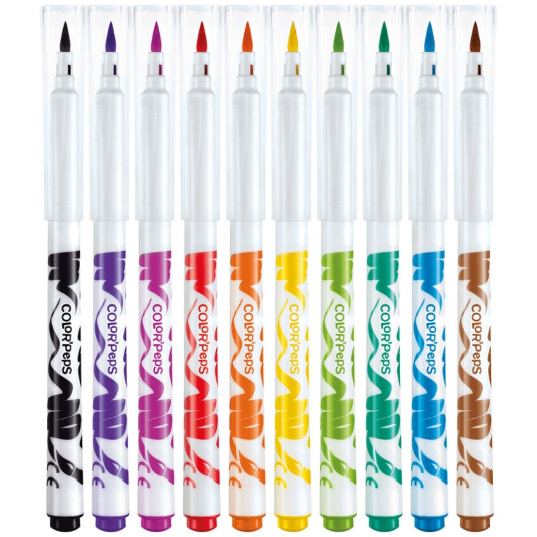 Plumones Maped Brush Punta Pincel x 10