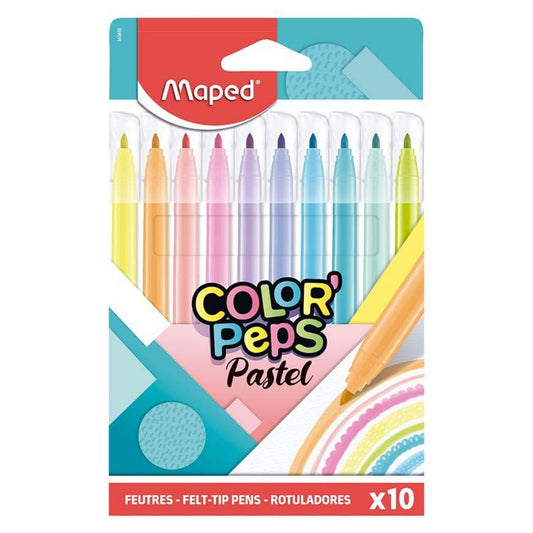 Plumones Pastel Maped x 10
