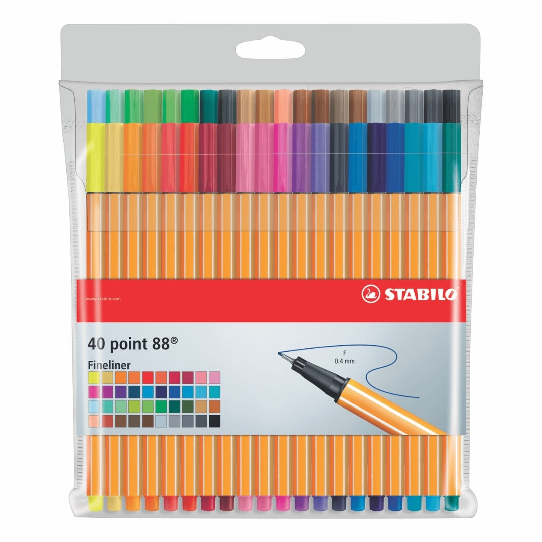Fine Pen Point 88 Stabilo x 40 Colores