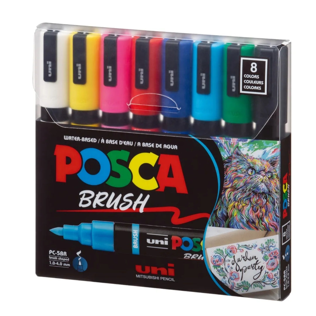 Set Marcadores Posca Punta 5BR X 8 Brush