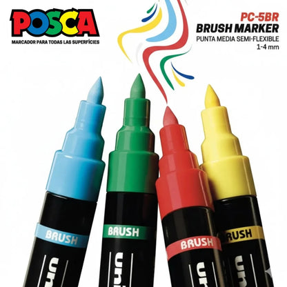 Set Marcadores Posca Punta 5BR X 16 Brush