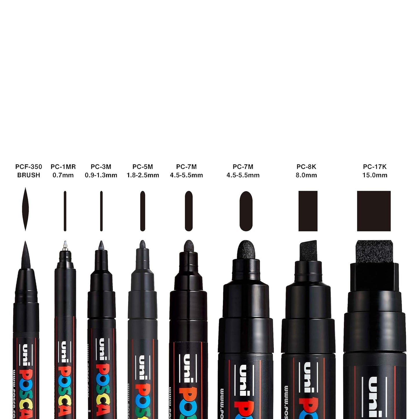 Marcadores Posca Set x 8 Black Mix