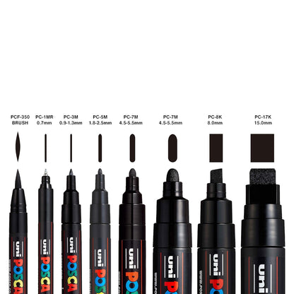 Marcadores Posca Set x 8 Black Mix