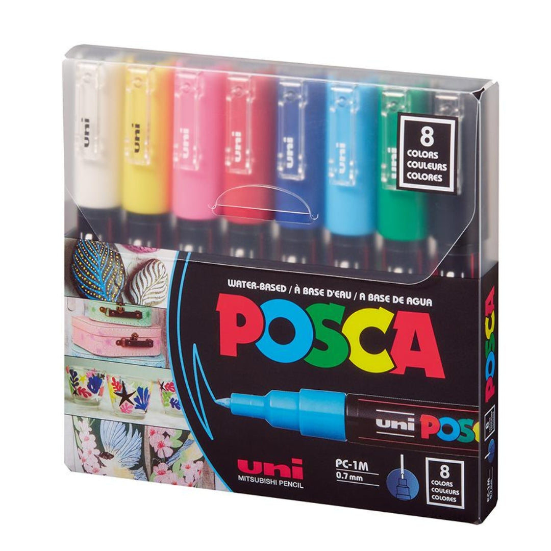 Set Marcadores Posca Punta 1M X 8 Básico