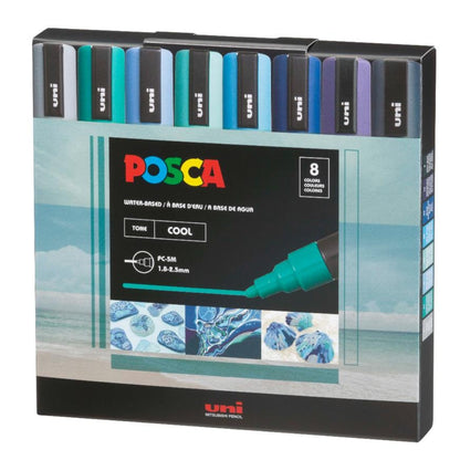 Set Marcadores Posca Punta 5M X 8 Cool