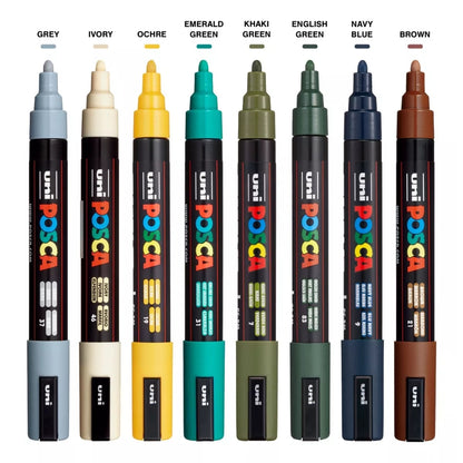 Set Marcadores Posca Punta 5M X 8 Earth
