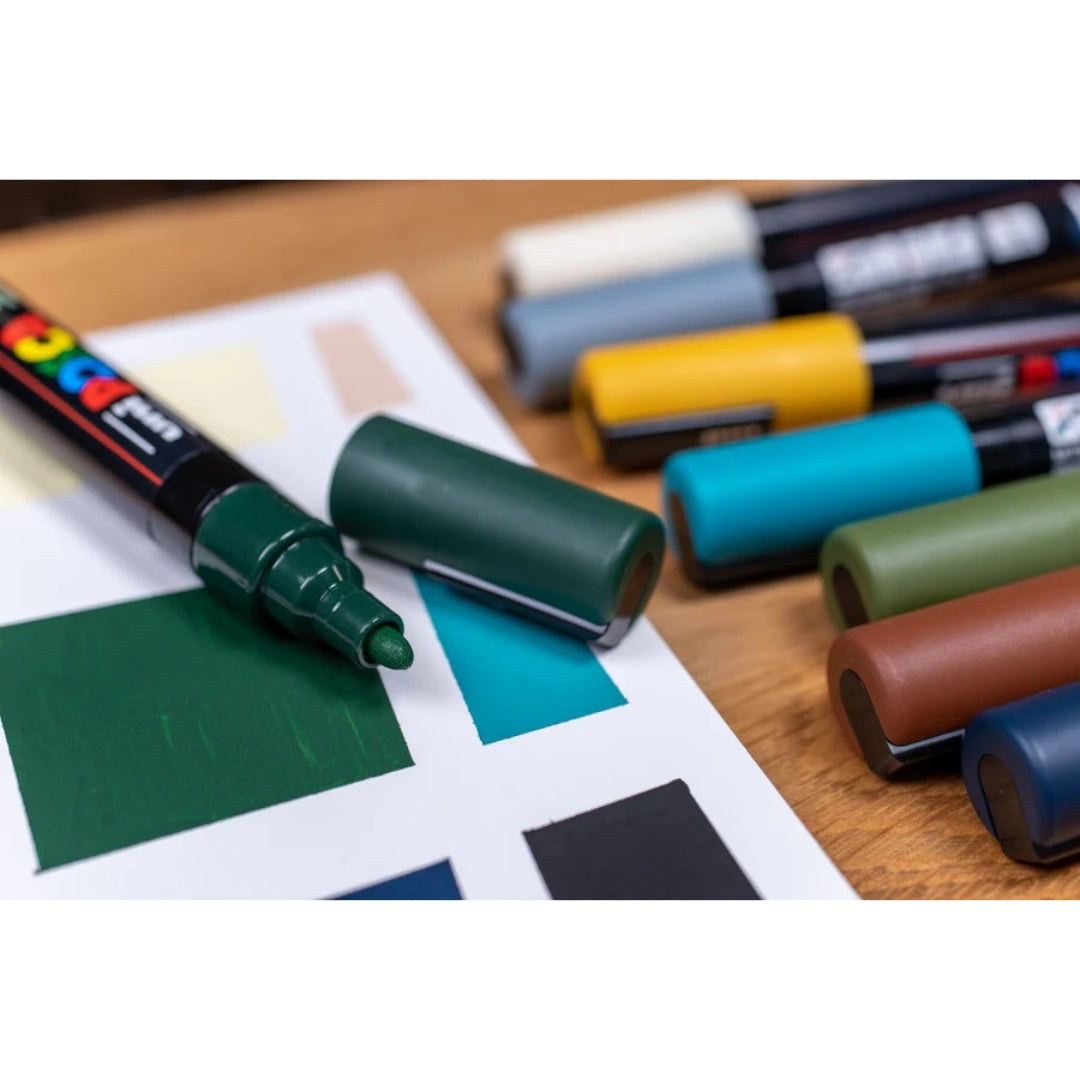 Set Marcadores Posca Punta 5M X 8 Earth