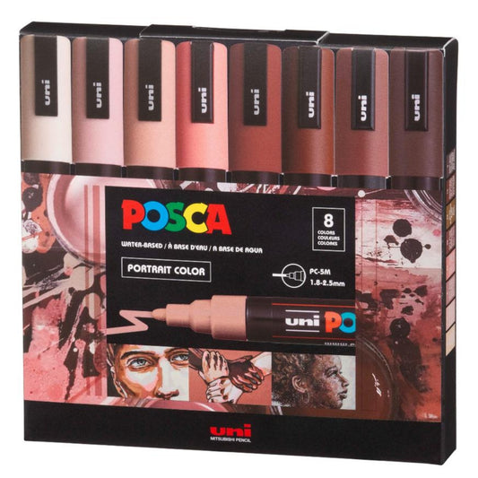 Set Marcadores Posca Punta 5M X 8 Portrait
