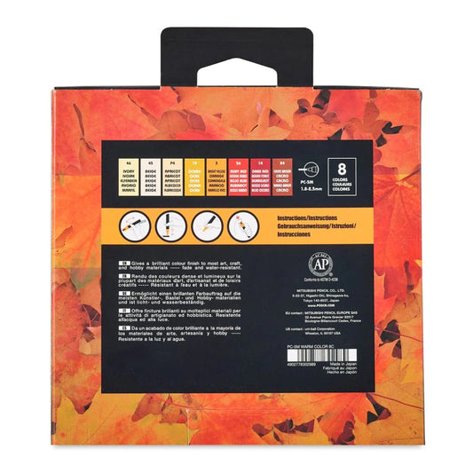 Set Marcadores Posca Punta 5M X 8 Warm