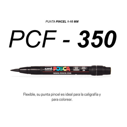 Set Marcadores Posca Punta PCF-350 x 5 Básico