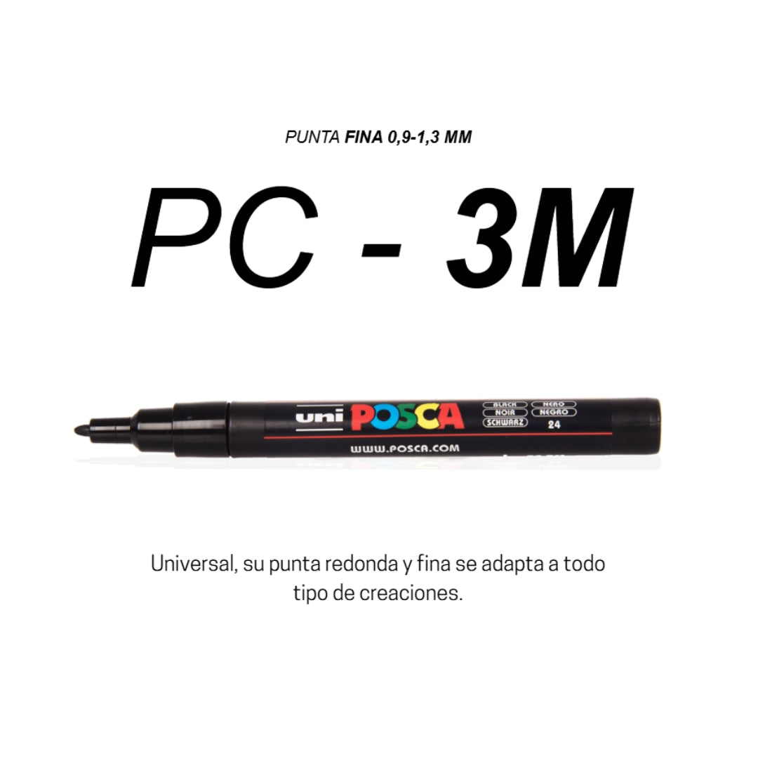 Pack Marcadores Posca Black & White x 6