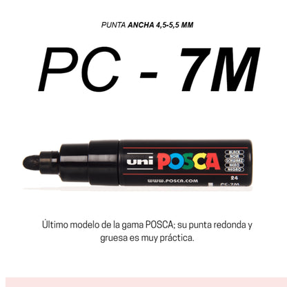 Set Marcadores Posca Punta 7M X 5 Básico