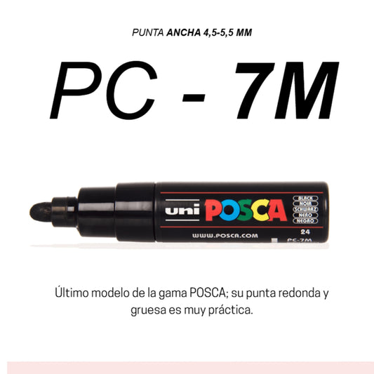 Set Marcadores Posca Punta 7M X 5 Básico