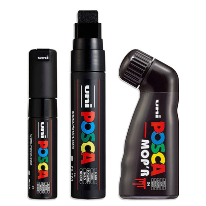 Set Marcadores Posca Big Black x 3