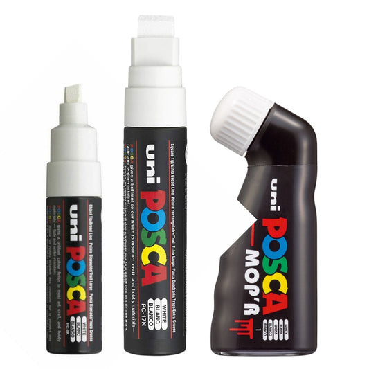 Set Marcadores Posca Big White x 3