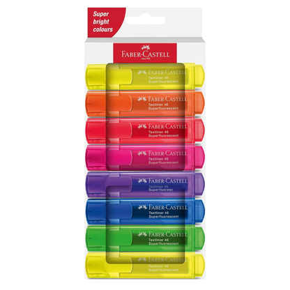 Resaltadores Textliner 46 Faber-Castell x 8 Neón