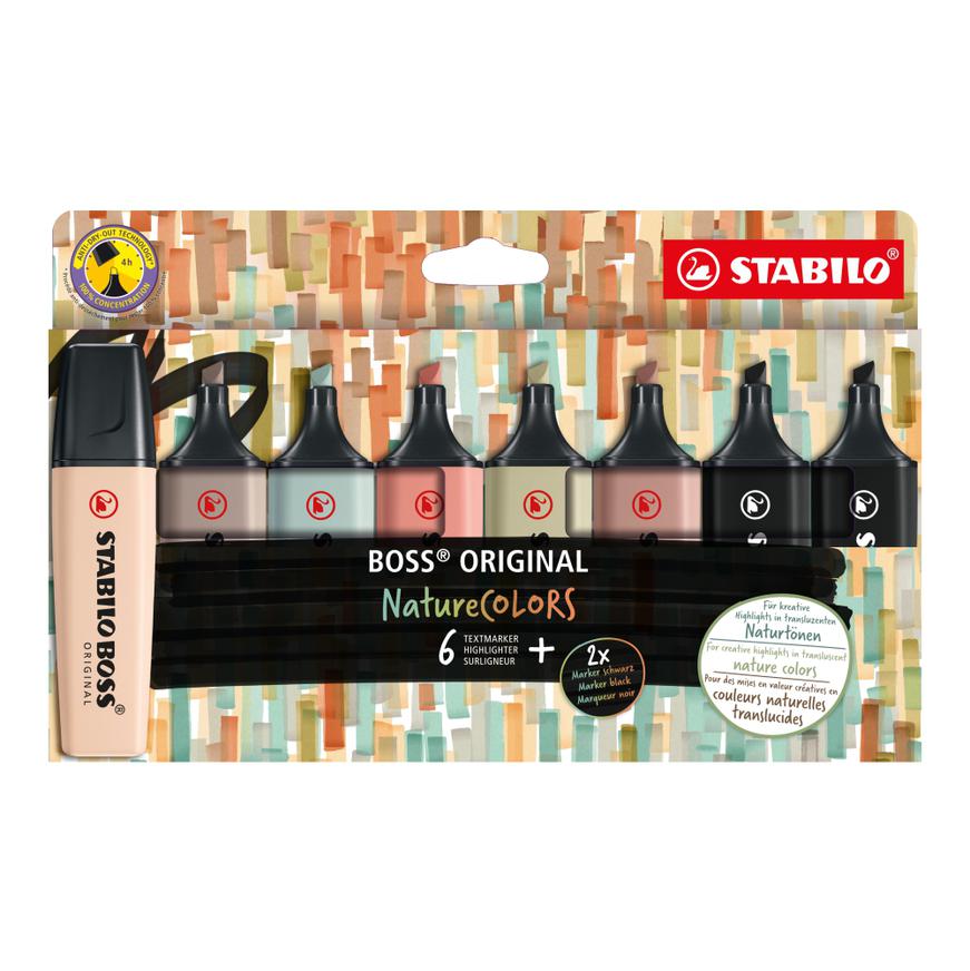 Resaltadores Stabilo Boss Nature x8