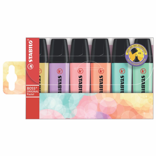 Resaltadores Stabilo Boss Pastel x6