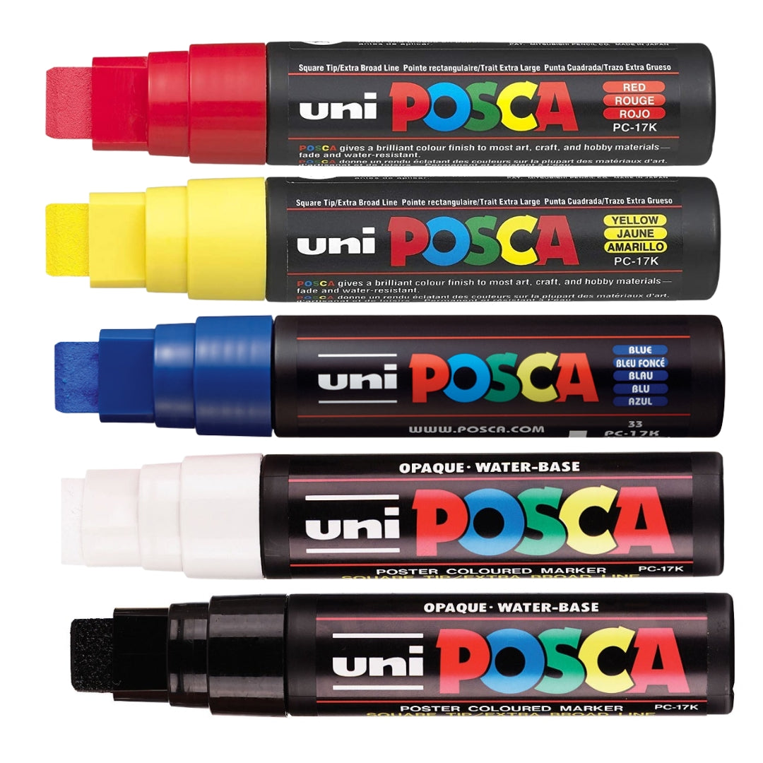 Set Marcadores Posca Punta 17K X 5 Básico