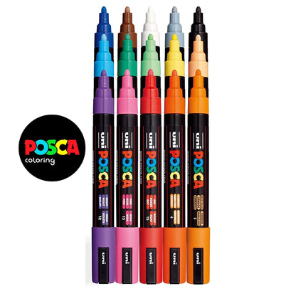 Set Marcadores Posca Punta 5M X 15